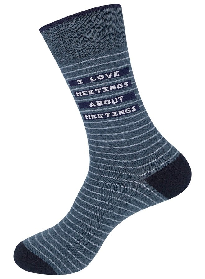 FUNATIC I Love Meetings About Meetings | Funny Socks About Work for Men Women Adult | Best Job Related Gift Idea with Saying | Fun Office Party Coworker Boss Friend Present | Office Attire Accessories - Image 4